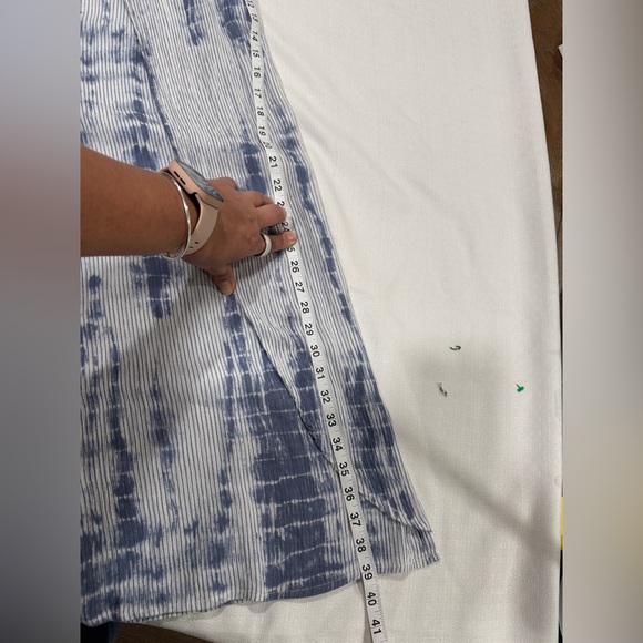 Blue Island Navy and White Striped Garment-#1216 - Picture 7 of 8